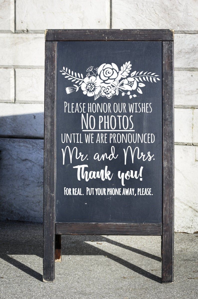 Unplugged Wedding Sign decal, No Photos Sign, DIY Wedding Craft, Ceremony Sticker, Vinyl Letters for Chalkbord,  DECAL ONLY, Wedding Seating -   16 wedding Signs floral ideas