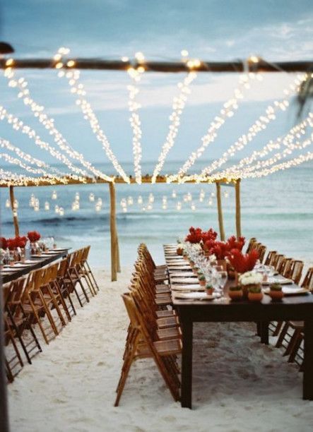 17 beach wedding Reception ideas