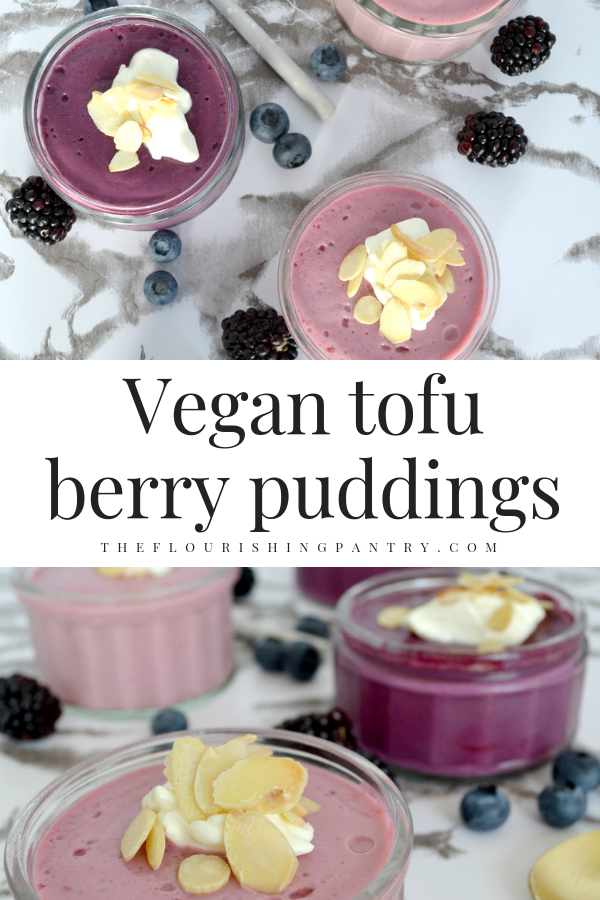 Tofu berry puddings  — The Flourishing Pantry -   17 desserts Vegan tofu ideas