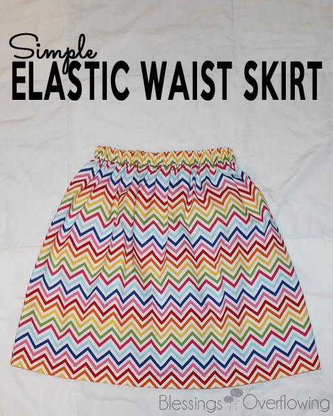 Simple Elastic Waist Skirt - Blessings Overflowing -   17 DIY Clothes Dress elastic waist ideas