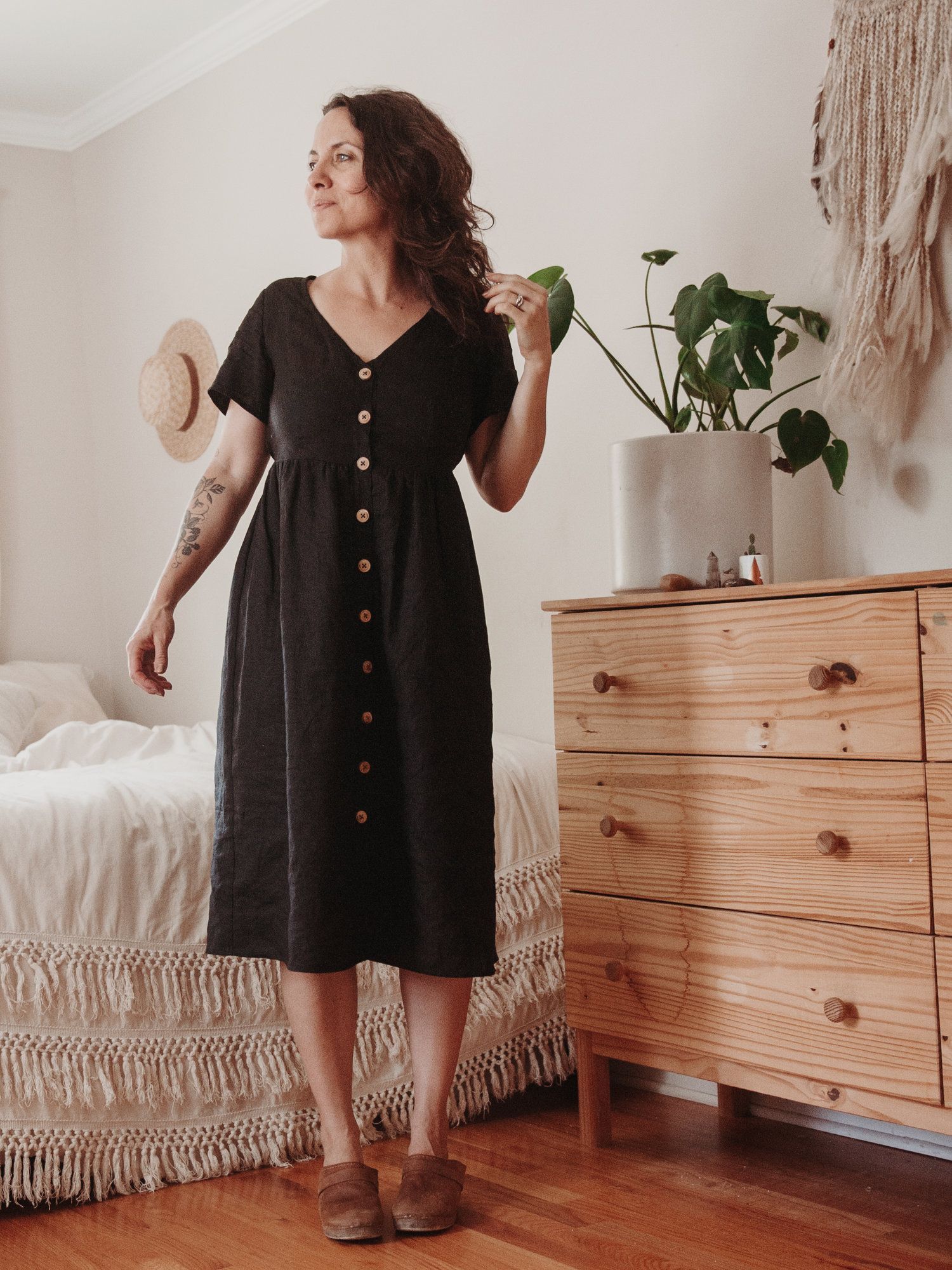 Hinterland Hack-a-thon: Make a V-neck dress with waist darts, elastic back, and widened sleeves — Sew Liberated -   17 DIY Clothes Dress elastic waist ideas