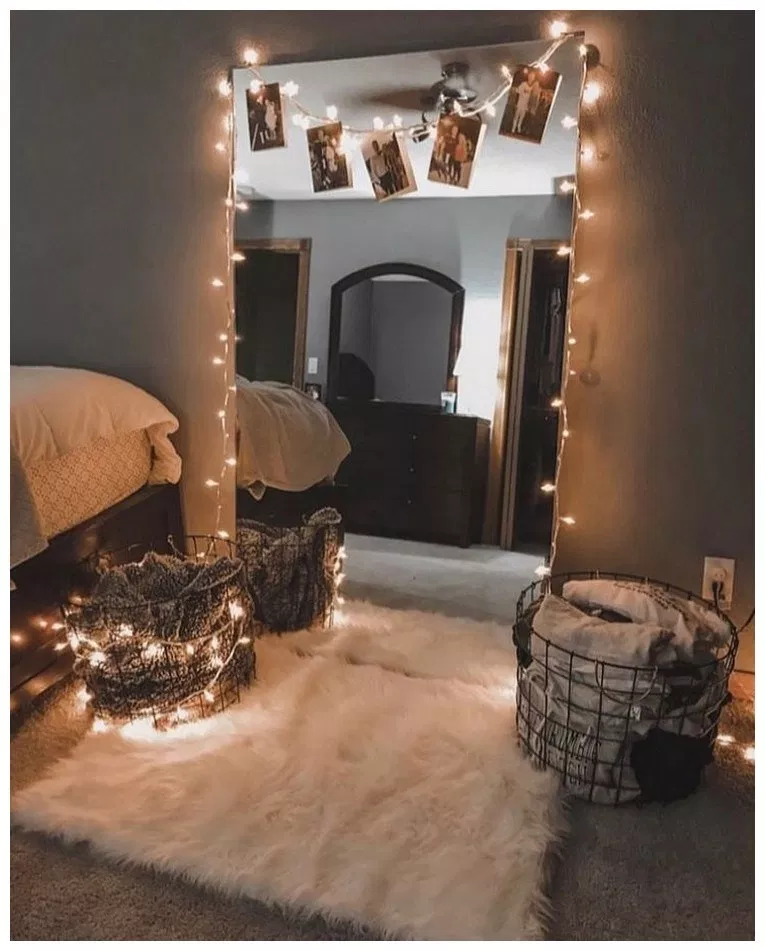 47 Cozy Decor Ideas With Bedroom String Lights -   17 room decor Inspiration bedroom ideas