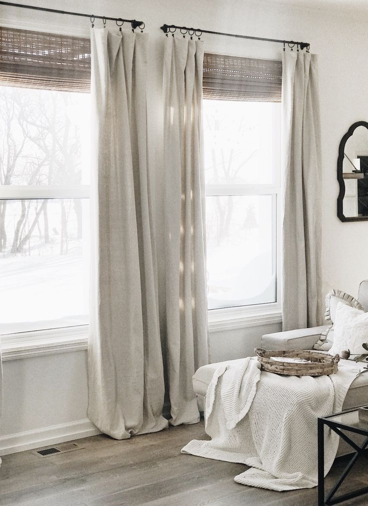 easy no sew drop cloth curtains - -   17 room decor Living curtains ideas