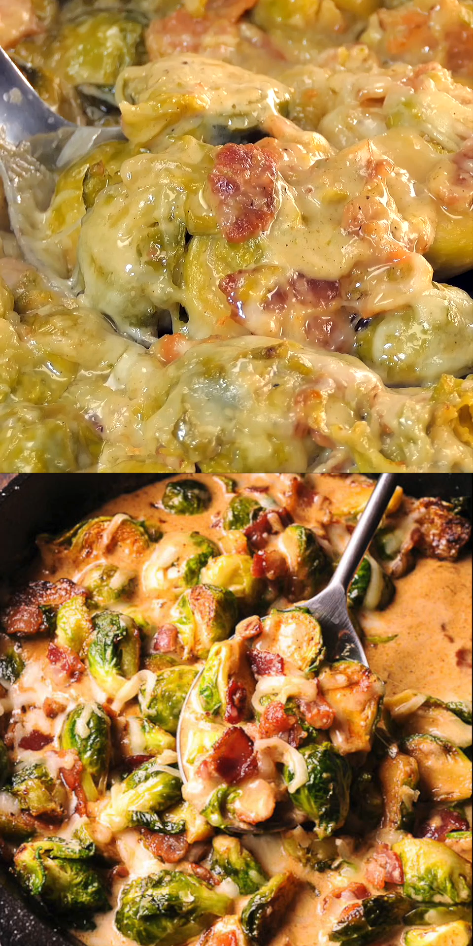 Creamy Bacon Brussels Sprouts with Mozzarella -   17 savory holiday Food ideas