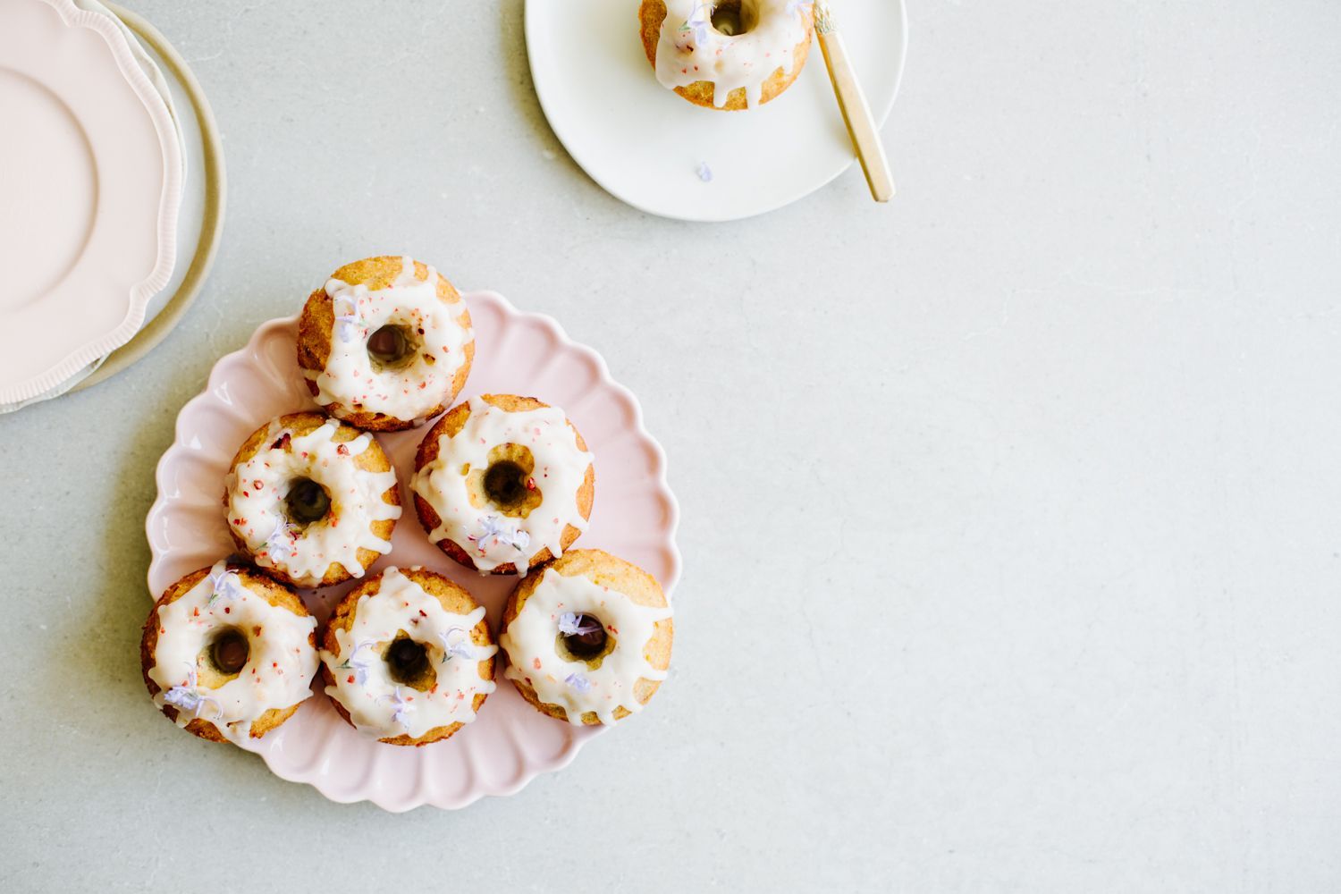 Little Gluten + dairy-free Rhubarb, Lemon + Pink Peppercorn Cakes -   18 cake Pink dairy free ideas