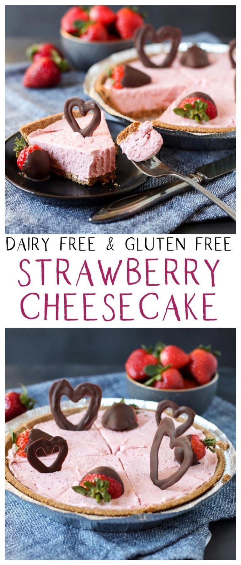 Dairy Free Strawberry Cheesecake (Gluten Free) -   18 cake Pink dairy free ideas