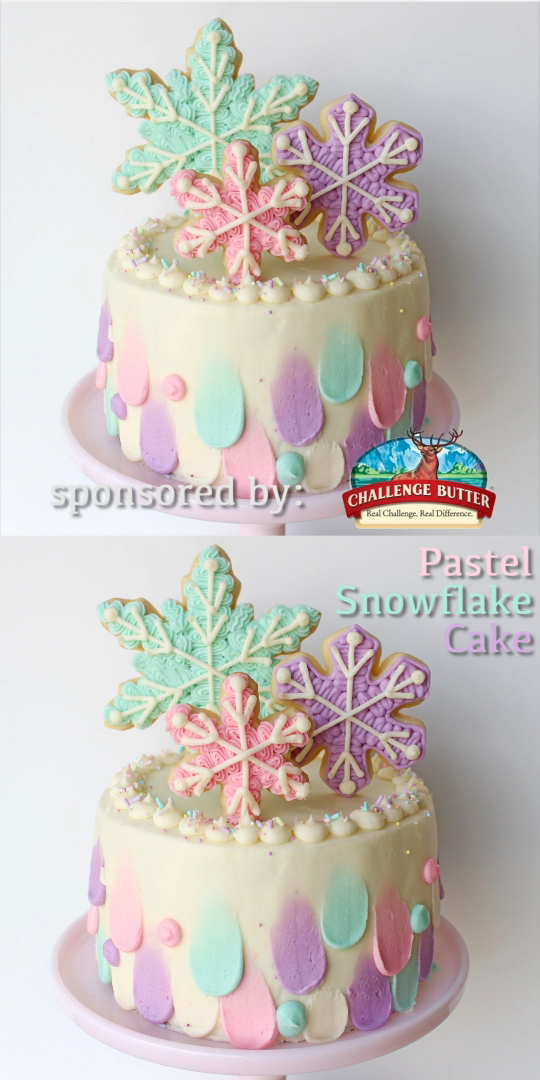 Pastel Snowflake Cake -   18 cake Pretty birthday ideas
