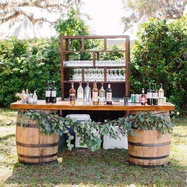 40+ Fun and Creative Wedding Bar Ideas 2020 -   18 wedding Backyard bar ideas
