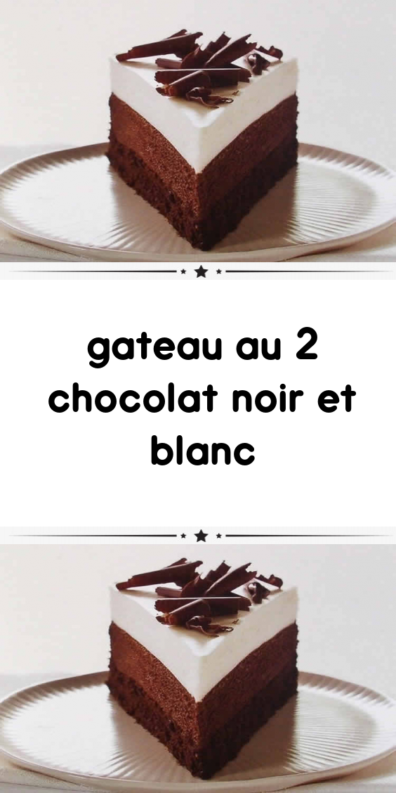 Gateau au 2 chocolat noir et blanc -   19 desserts Simple et original ideas