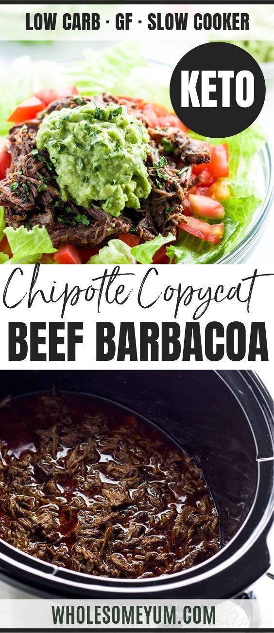 Chipotle Beef Barbacoa Recipe (Slow Cooker / Crock Pot) | Wholesome Yum -   19 healthy recipes Beef fall ideas