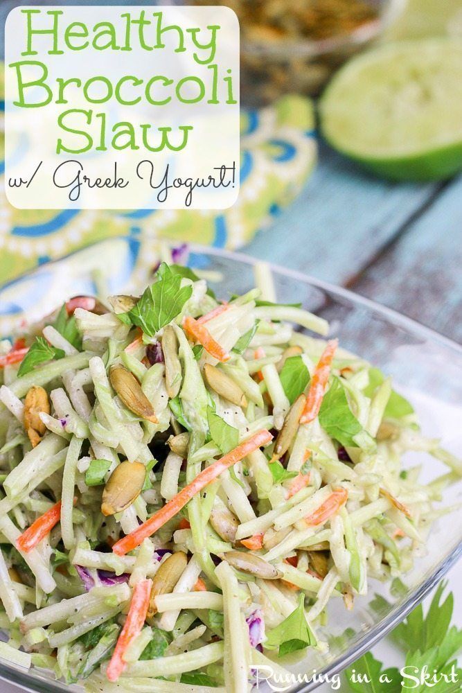 Healthy Broccoli Slaw recipe -   19 healthy recipes Summer greek yogurt ideas