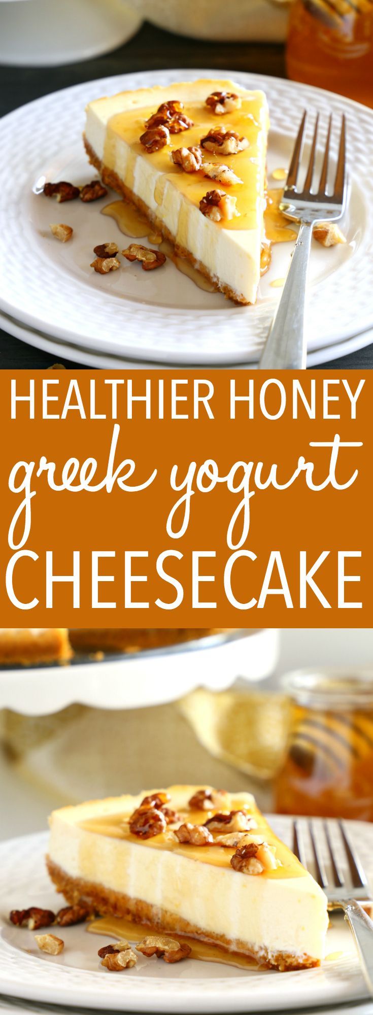 Healthy Honey Greek Yogurt Cheesecake {Low Fat} - The Busy Baker -   19 healthy recipes Summer greek yogurt ideas