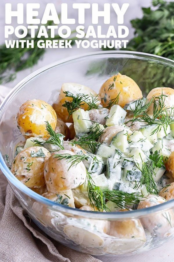 Healthy Potato Salad with Greek Yoghurt -   19 healthy recipes Summer greek yogurt ideas