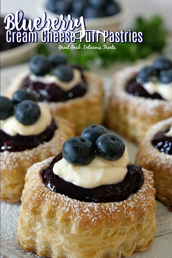 Blueberry Cream Cheese Puff Pastries -   20 desserts Fun puff pastries ideas