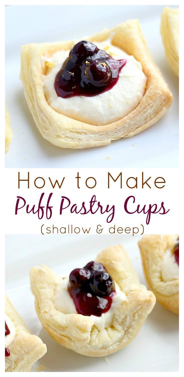 How to Make Puff Pastry Cups (2 Ways) -   20 desserts Fun puff pastries ideas