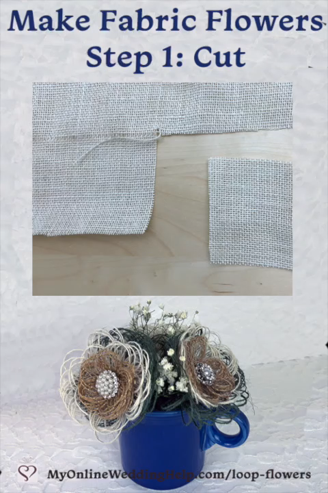 Easy DIY Burlap Fabric Flowers -   22 old fabric crafts Videos ideas