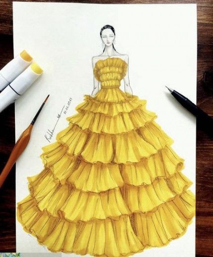45+ Ideas fashion drawing vogue dresses -   10 dress Fashion drawing ideas