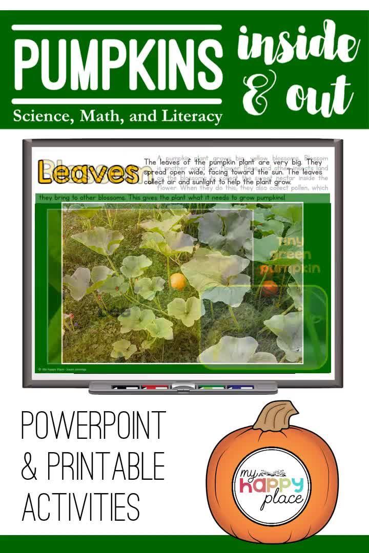 Pumpkins Unit with PowerPoint, Activities, and Video -   10 planting Kindergarten anchor chart ideas