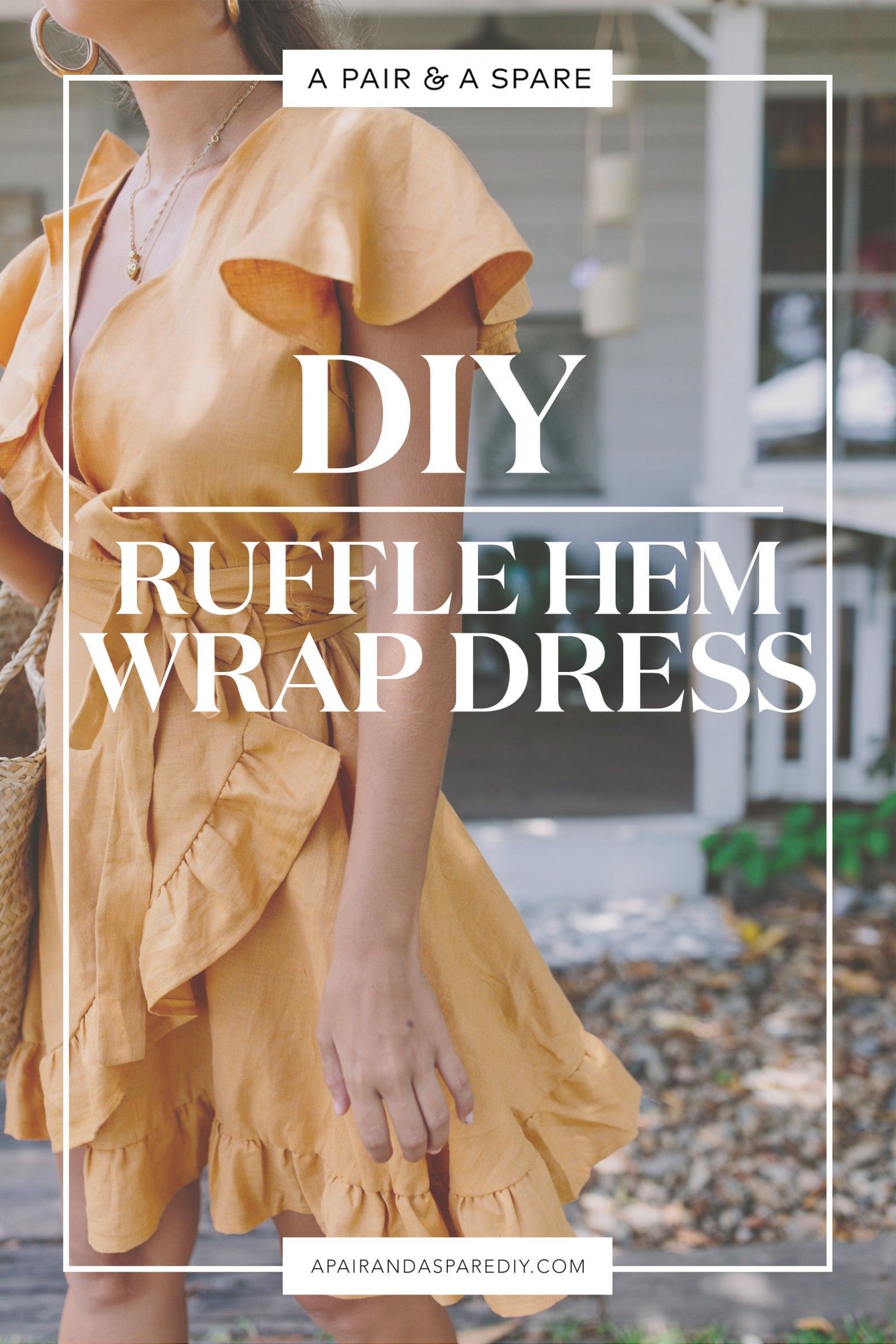 DIY Ruffle Hem Wrap Dress | Collective Gen -   12 dress DIY ideas