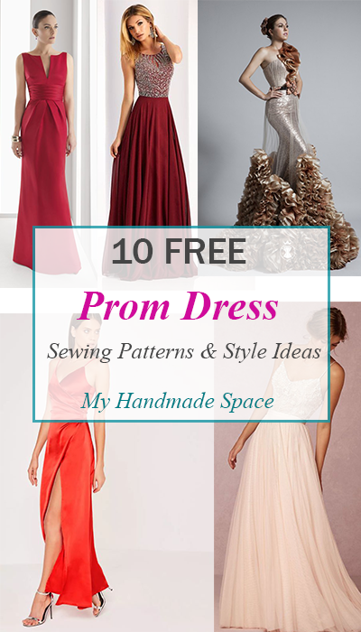 10 FREE Prom Dress Sewing Patterns - My Handmade Space -   12 dress DIY ideas