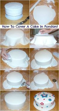 How To Cover A Cake With Fondant (Tutorial) -   13 cake Fondant decorating ideas