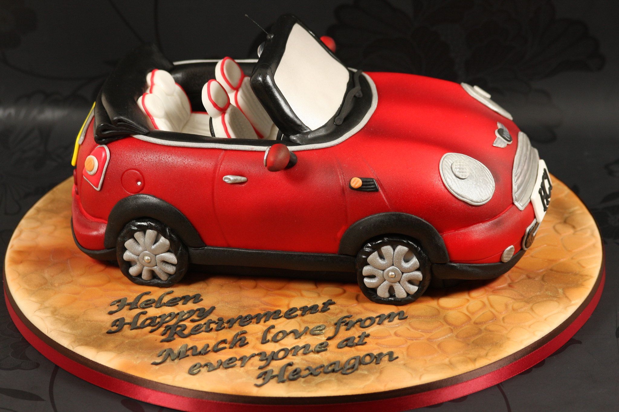 Red Mini Convertible Cake side view -   13 cake Mini cooper ideas