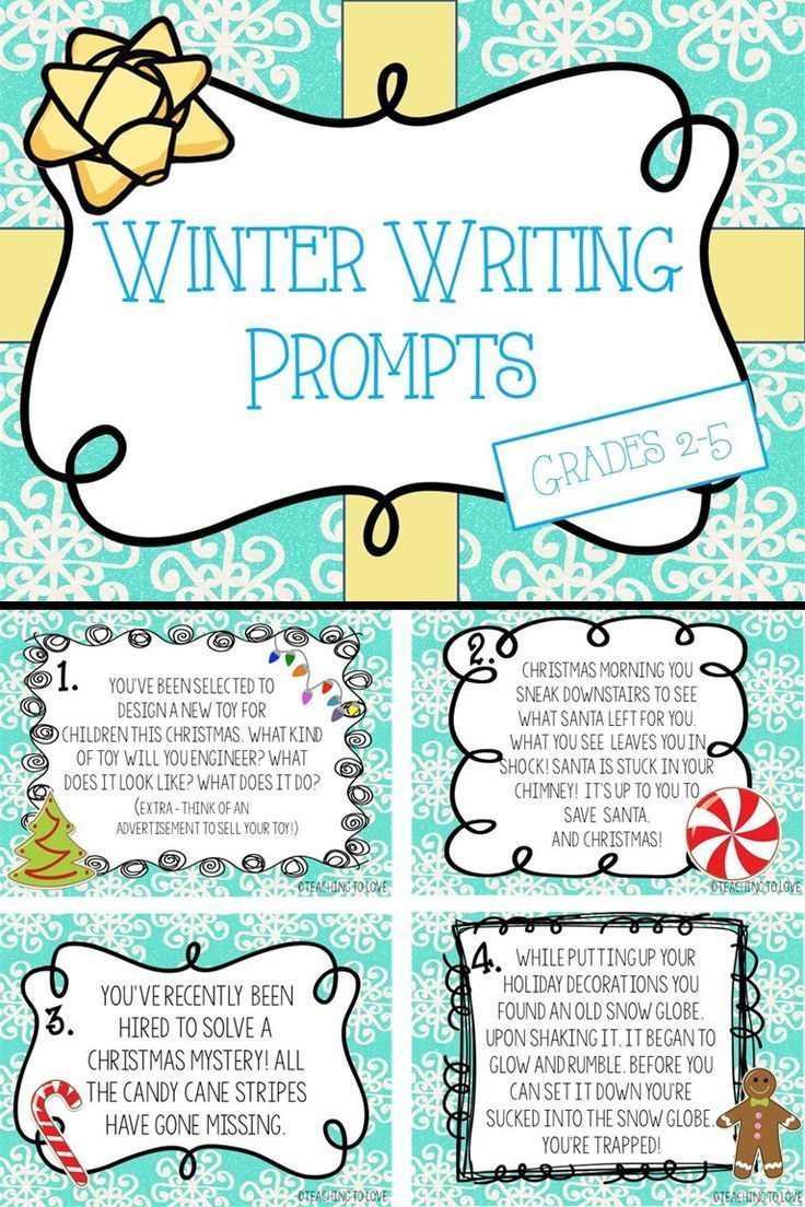 Winter Writing Prompts -   13 holiday School writing prompts ideas