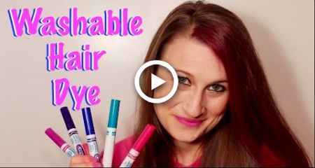 How To Make Washable Hair Dye With Markers (Temporary!!!) -   14 hair Dyed diy ideas