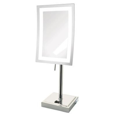 Jerdon 6.5 in. x 17 in. LED Lighted Table Makeup Mirror-JRT910CL - The Home Depot -   14 makeup Light table ideas
