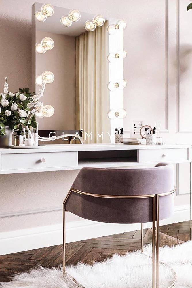 42 Makeup Vanity Table Designs To Decorate Your Home -   14 makeup Light table ideas