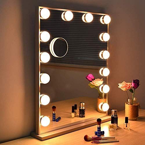 Enjoy exclusive for Fenair Large Vanity Mirror With Lights & USB Charging Port - Hollywood Style Makeup Vanity Mirror,3 Color Lighting Model, Cosmetic Mirror  14 Dimmable Bulbs  Dressing Table (24.5 x20.5  online - Topofferclothing -   14 makeup Light table ideas