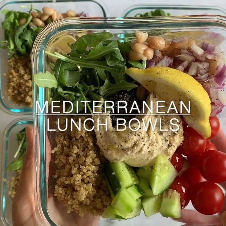 EASY Mediterranean Lunch Bowls (vegan, gluten-free) -   15 diet Mediterranean lunches ideas
