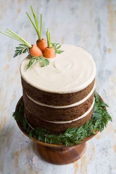 Carrot Cake with Brown Sugar Cream Cheese- The Little Epicurean -   16 carrot cake Easter ideas