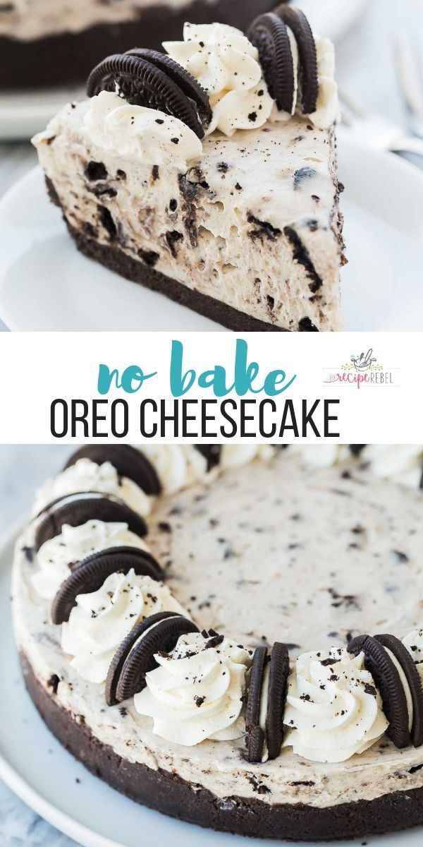 No Bake Oreo Cheesecake recipe {VIDEO} - The Recipe Rebel -   16 desserts No Bake easy ideas