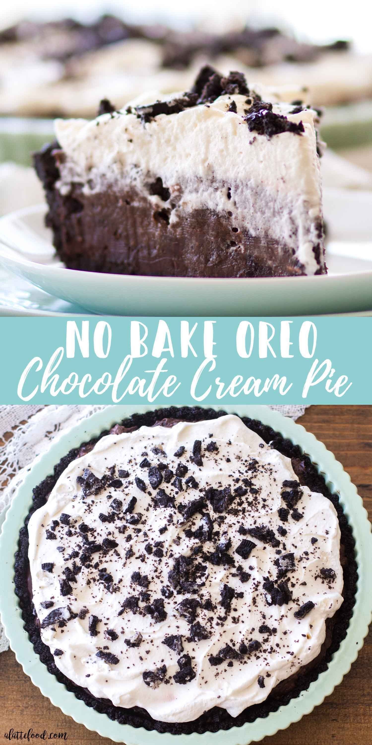 No Bake Oreo Chocolate Cream Pie -   16 desserts No Bake easy ideas