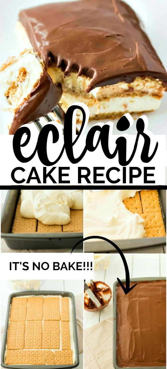 No Bake Eclair Cake -   16 desserts No Bake easy ideas
