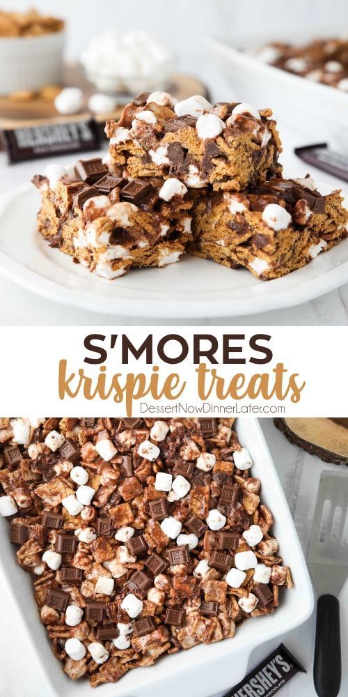 S'mores Krispie Treats (No-Bake Mock S'mores Bars) -   16 desserts No Bake easy ideas