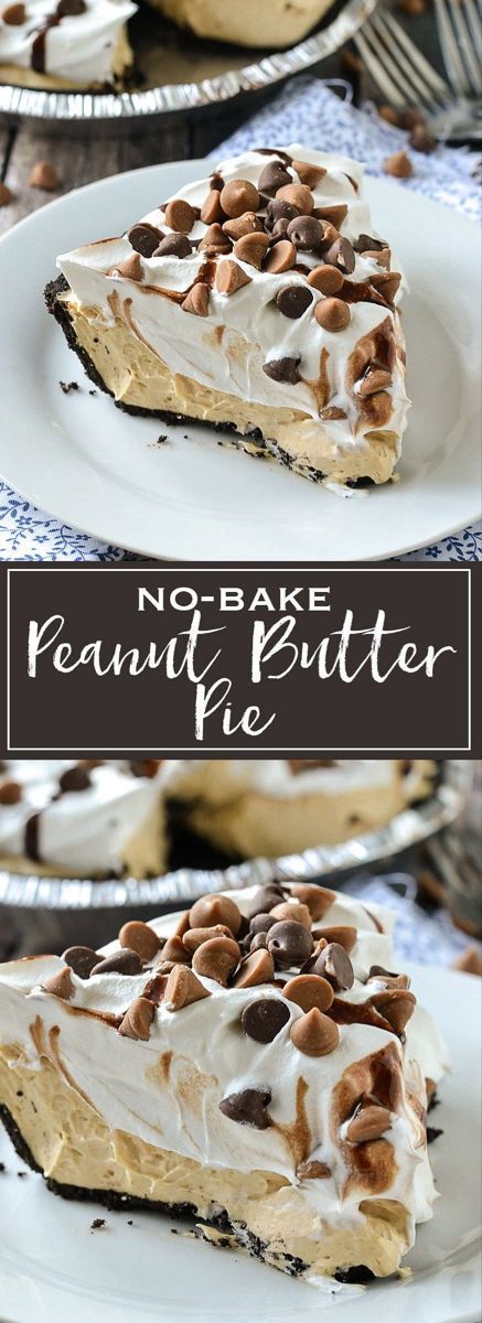 No-Bake Peanut Butter Pie | Simply Delicious -   16 desserts No Bake easy ideas