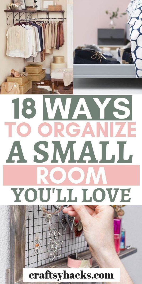 18 Ways to Organize a Small Bedroom -   DIY & Crafts