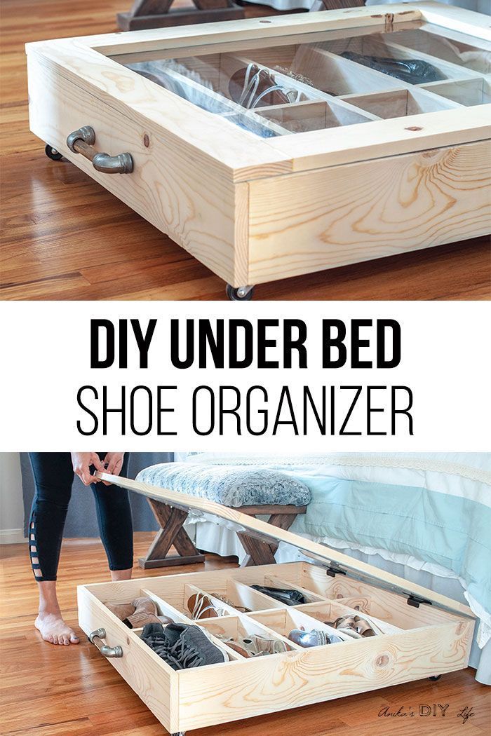 DIY Under Bed Shoe Organizer -   16 diy projects For Organization bedroom ideas
