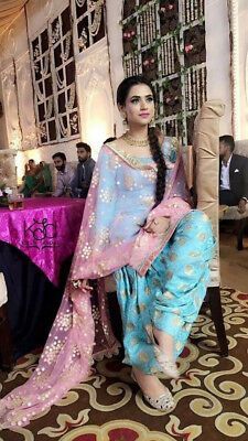 Indian shalwar kameez heavy dupatta pakistani embroidery punjabi ladies suit set  | eBay -   16 dress Indian punjabi ideas