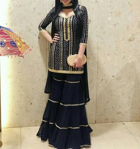 Indian Punjabi salwar suit lehenga designer palazzo sharara suit Indian salwar kameez party wear Indian dress -   16 dress Indian punjabi ideas