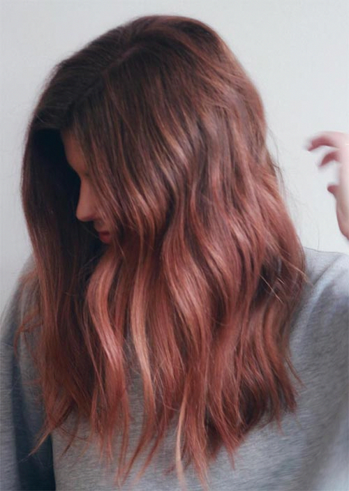Rose Brown Hair Trend: 23 Magical Rose Brown Hair Colors to Try -   16 hair Trends ombre ideas