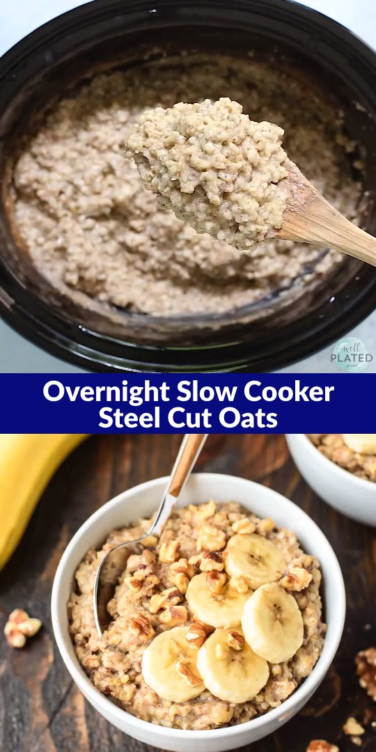 Overnight Slow Cooker Steel Cut Oats -   17 diet Breakfast crock pot ideas