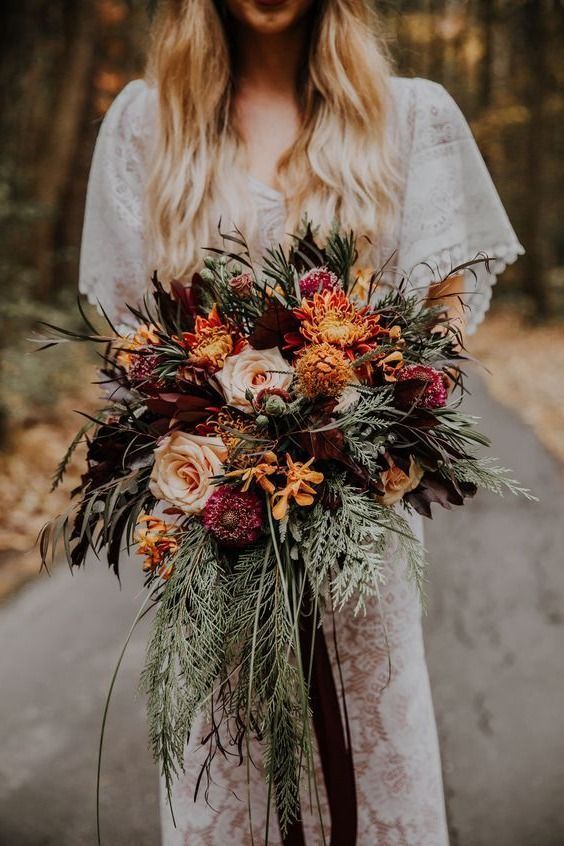 Top 20 Bohemian Fall Wedding Bouquets -   17 fall wedding Bohemian ideas