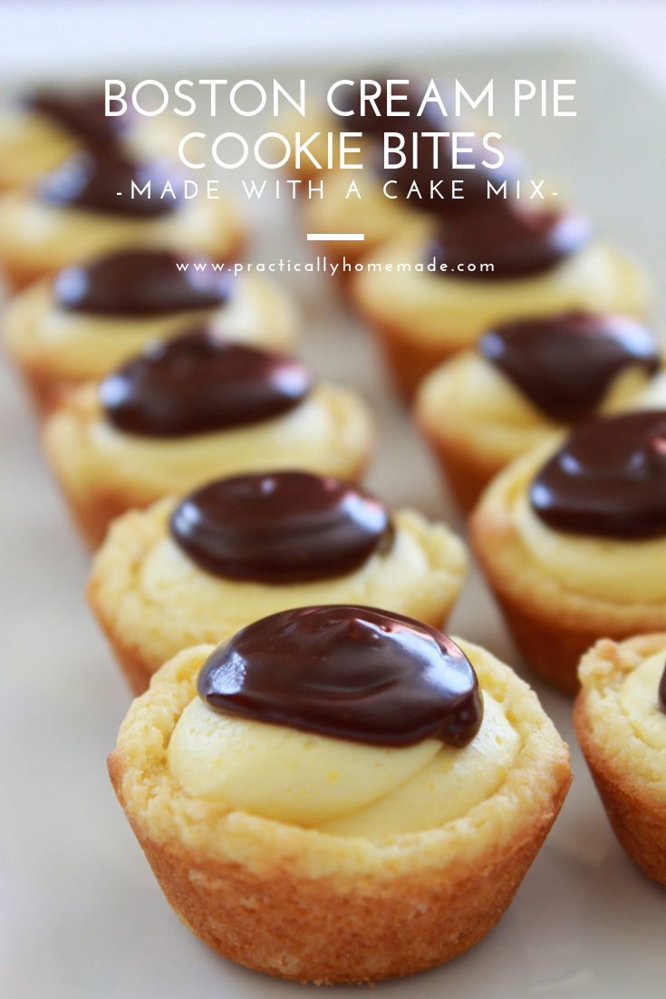 Easy Boston Cream Pie Cookie Bites Recipe | Practically Homemade -   18 desserts For Parties cookies ideas