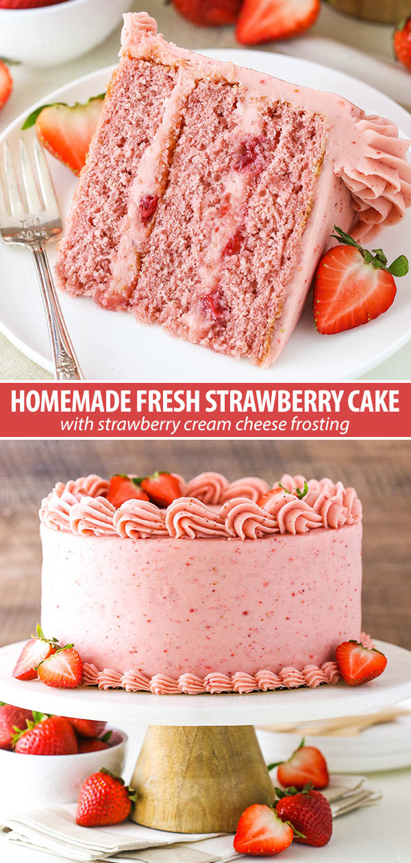 Homemade Strawberry Cake Recipe | Ultimate Strawberry Lovers Cake -   19 cake Cute snacks ideas