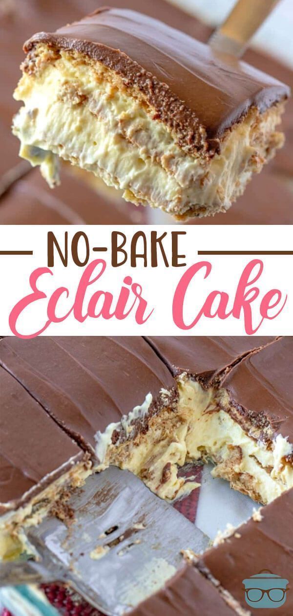 No-Bake Eclair Cake -   19 cake Cute snacks ideas