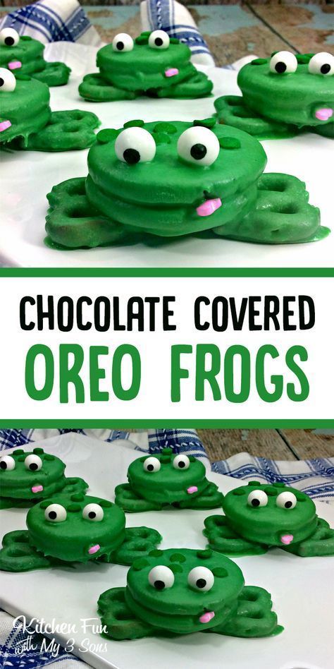 Chocolate Covered Oreo Frogs -   19 cake Cute snacks ideas