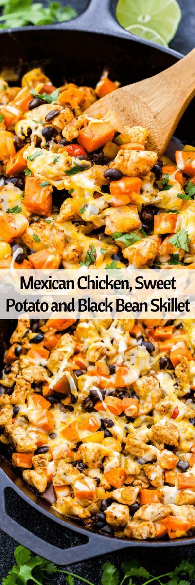 Mexican Chicken, Sweet Potato and Black Bean Skillet - Recipe Runner -   19 healthy recipes Sweet health ideas
